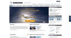 Desktop Screenshot of ir.bombardier.com