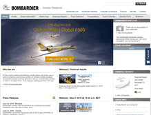 Tablet Screenshot of ir.bombardier.com